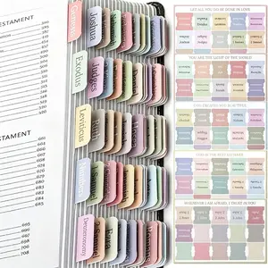Bible Tabs, 75 Tabs, Minimal Morandi, Laminated Bible Tabs for Women and Men, Bible Tabs for Study Bible, Bible Index/Book/Labels Tabs,Large Print Reposition Stickers Accessories for Easy-to-Read