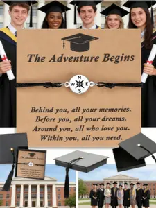 Graduation Gifts for Her Him Kindergarten Class of 2026 Cool High School College Graduation Gift 5th 8th Grade Teen Girl Boy Bracelet Women Jewelry Cards Middle School Nurse Senior Daughter Student Adjustable Cuffs