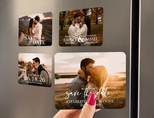 Personalized Save the Date Magnets  Horizontal Photo Style with 6 Custom Designs to Choose From