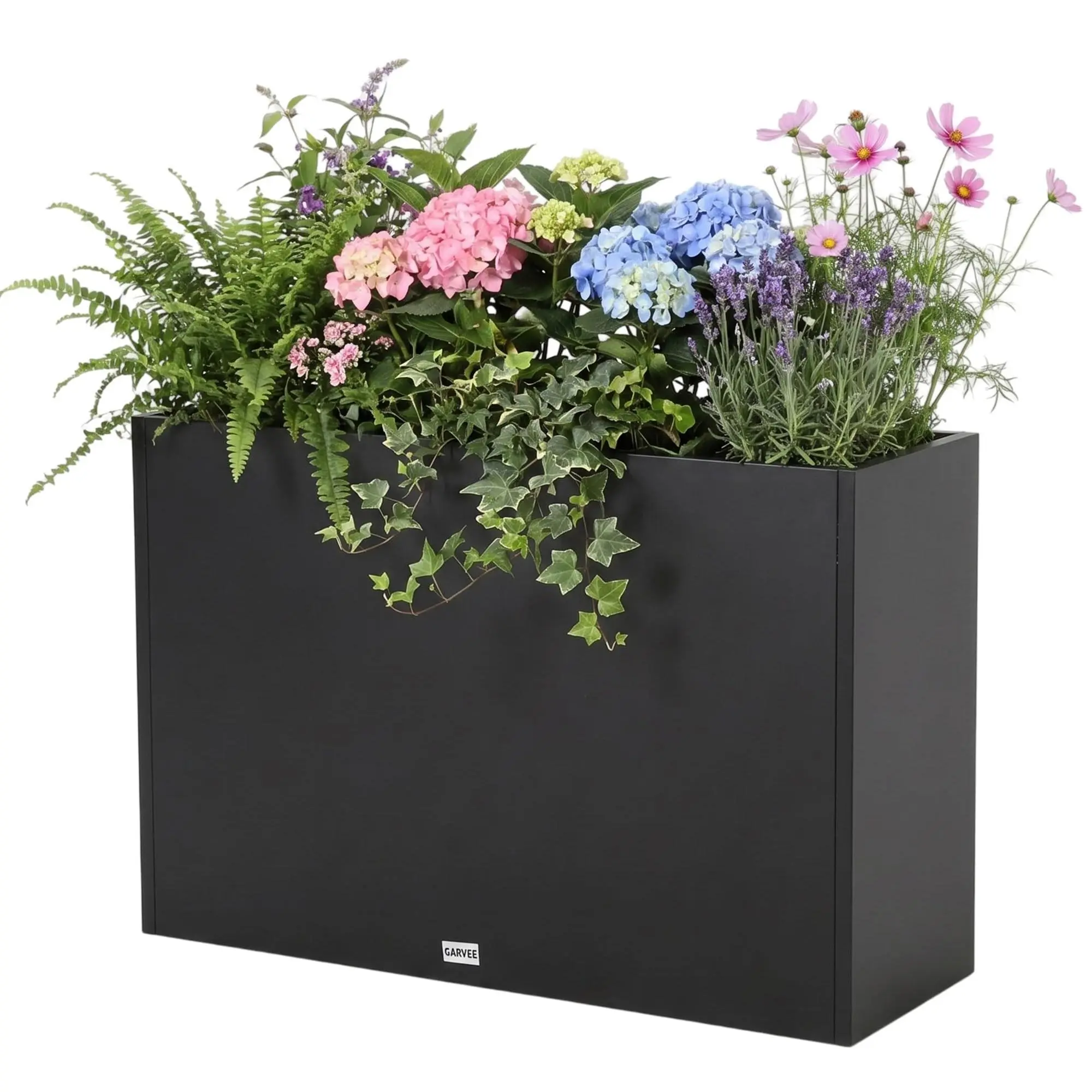 GAOMON 36" Rectangular Metal Planter Box, Outdoor Heavy Duty Garden Bed，Sturdy galvanized metal construction, drain holes included, perfect for backyard vegetable growing
