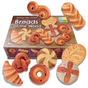 Yellow Door US  Breads of the World Sensory Play Stones for Grade PK Plus, Multi Color