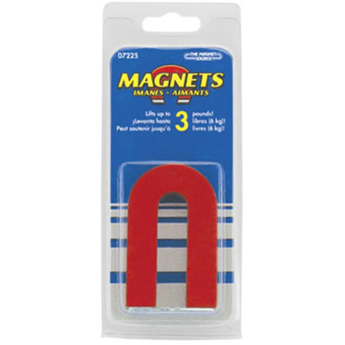 212 MAIN Small Red Master Magnetics 07225 Horseshoe Magnet with Keeper, Refrigerator Decorating Magnet for Office Stationery, School Educational Supplies