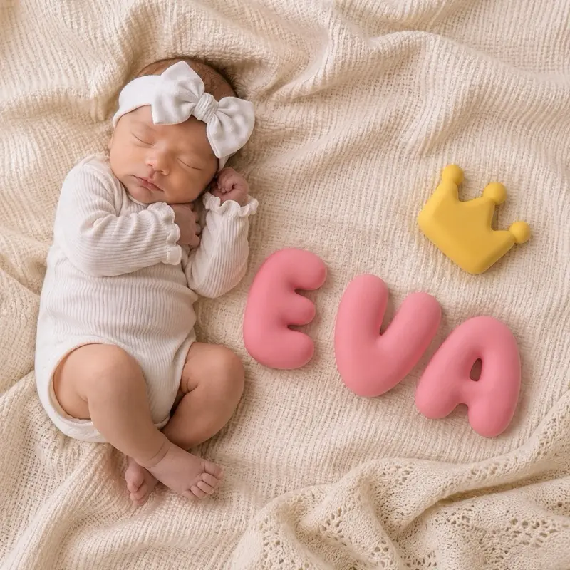 Custom Baby Name 3D Bubble Nursery Wall Plaque - Personalized Home Sign, Room Decor, Photo Backdrop Artwork, Ideal Newborn Gift