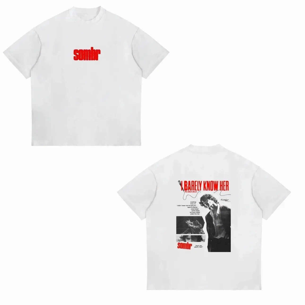 Sombr T-Shirt Sombr World Tour Music Bootleg Fan Men Women Short Sleeve Streetwear Y2k Female Male Unisex T-Shirt Tee BTV