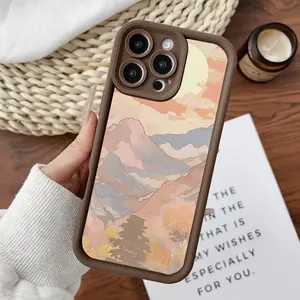 Designed for iPhone11/12/13/14/15/16/17/promax/x/xs/xr/xsmax CaseMountain Sunset View Soft Durable TPU Protective Cover CASE, Accessories, Silicone, Iphone Series