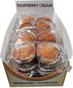 SmartCake Raspberry Cream 8-pack (16 gluten free snack cakes)