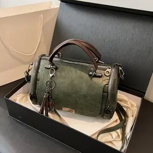 Vintage Boston Handbag, Fashionable Casual Handbag for Daily Use, Classic Handbag and Handbag for Women