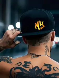 Letter Print Unisex Flat Brim Baseball Cap, Street Style Outdoor Sports Hat, Adjustable Strap, Perfect Gift for Friends