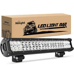 Nilight 20Inch 126W Spot Flood Combo Led Light Bar Off Road Lights Boat Lighting Fog Light Driving Lights LED Work Light for Trucks