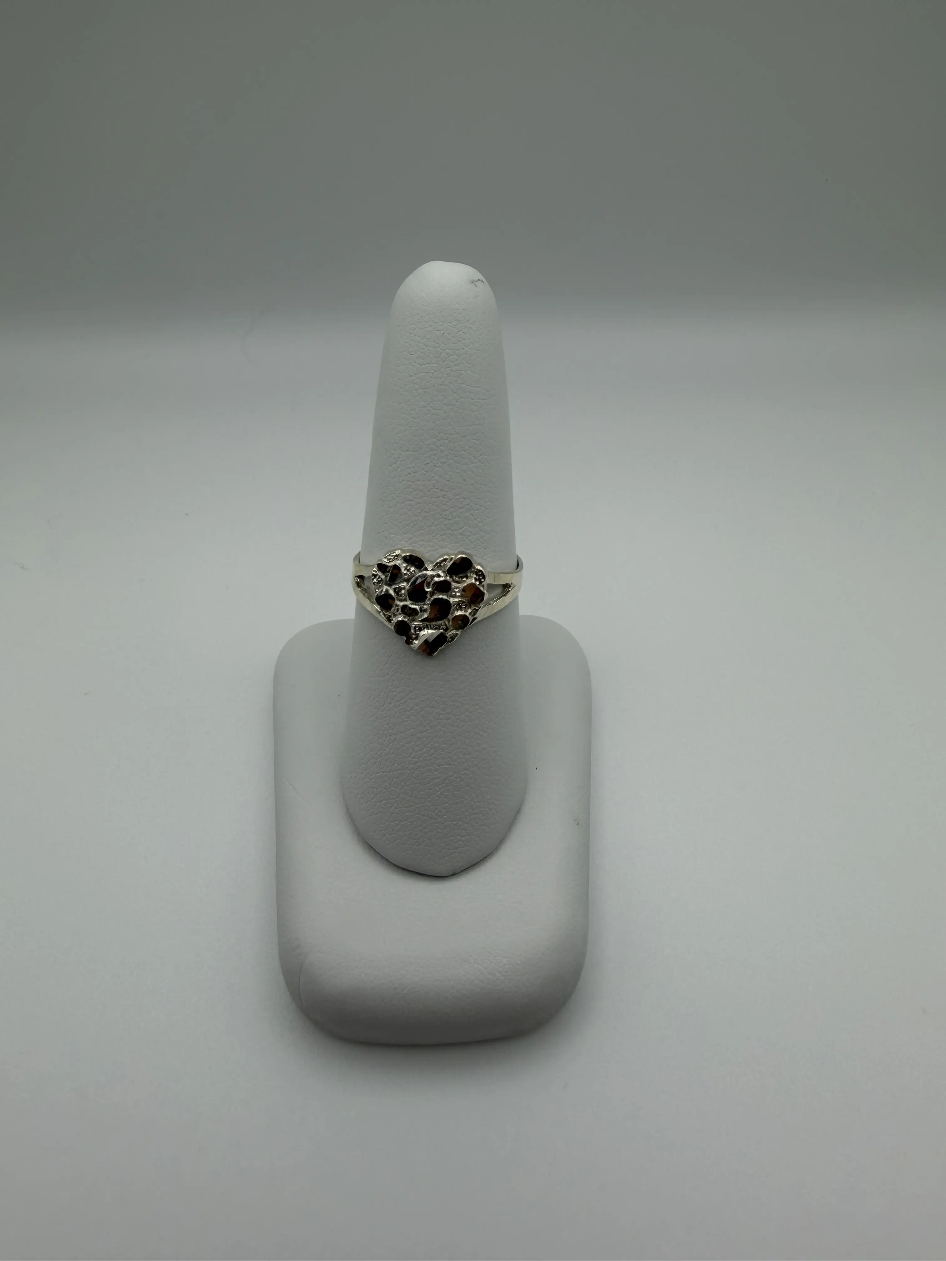 Heart Nugget Ring Sterling Silver