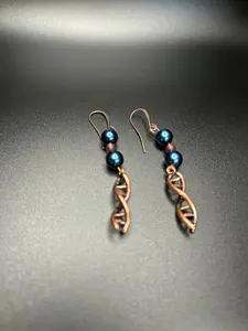 DNA Double Helix Charm Earrings
