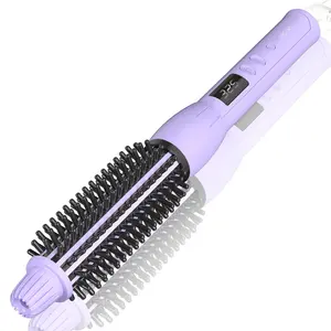 NOVUS Purple Round Tooth Comb Perfect for quick hairstyles especially in the morning - 11 Temperature Settings & LED Display for Smooth Styling - 47W Power Consumption - Plug-In Power Supply Mode - 3D Floating Plates with Argan Oil for Shine