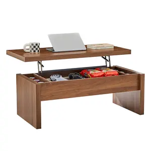 Giratree 39.37" Small Lift Top Coffee Table, Wood Rectangle Coffee Table with Lifting Top and Hidden Storage Compartment, Mid Century Modern Center Tables for Small Space, Living Room, Office