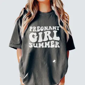 Pregnant Girl Summer Shirt, Mom to Be Shirt, Baby Announcement, Pregnancy Reveal, Baby Shower Gift, Funny Gift for New Mom