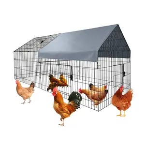 Large Metal Chicken Coop 86"×40"×40" - Outdoor Walk-In Cage for Chickens, Ducks, Rabbits - Heavy Duty, Waterproof & UV-Resistant Cover, Secure Backyard Poultry Enclosure