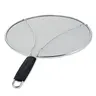 Stainless Steel Splatter Guard 13" Fine Mesh Cover, Grease & Oil, Splatter Screen for Frying Pan, Cooking Pots, with Resting Feet & Comfort Grip Handle