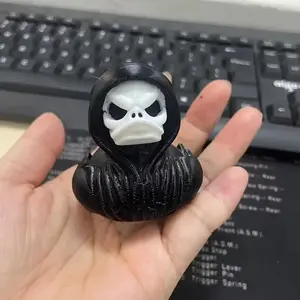 Grim Reaper Duck Statue, 3D Printed Scary Spooky Death Duck Figurine, Unique Home Decoration Accessory, Perfect Gift Idea for Halloween Fans