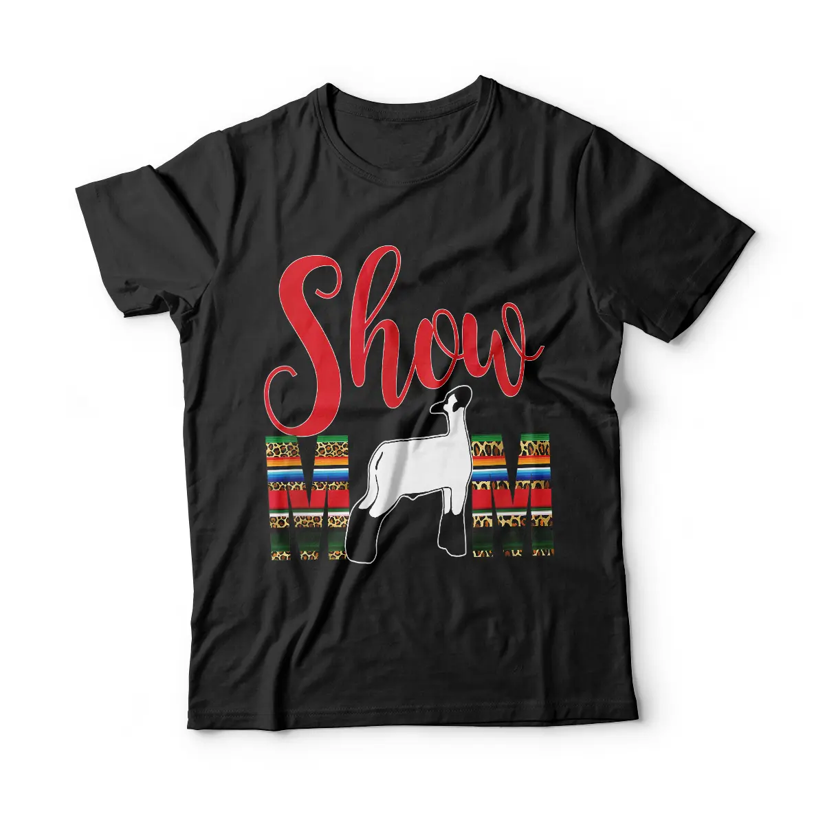 Livestock Show Mom Lamb Silhouette Sheep Serape Gift T-Shirt Breathable Graphic Tee Peak Design Sweatshirt Hoodie