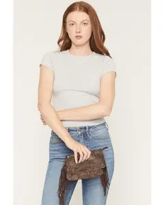 Briley Oversized Metallic Fringe Clutch