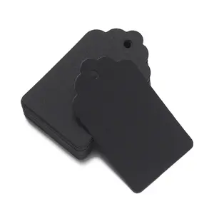 100pcs/lot 5*3cm Packaging Label Brown Kraft /black/white Paper Tags DIY Jewelry Label Wedding Gift Decorating Tag