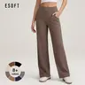 ESOFT Women's High-Waisted Wide Leg Casual Khaki Trousers - Lady's Sports Bottoms with Pockets, Clothes for Women Suitable for Yoga, Trouser, Khaki Pants, Casual-Yoga Style For Relaxed Days