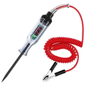 Automotive Test Light 3V-48V Digital Circuit Tester with Automatic Bidirectional Testing, Portable Design, and  Measurement for RVs