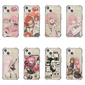 Anime Bocchi the Rock! INS Fashion Y2K Style Unique Artistic Design Phone Case for iPhone 17 16 15 14 13 12 11 Pro Max Plus Air Protective Shockproof Drop-proof Retro Stylish Gift