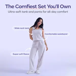 Mellow Sleep | MellowSoft Lounge Set - Cloud Soft Double Sided Plush Fleece Loungewear Ultra Cozy Pajama Robe Set Warm Comfortable Home Sleepwear