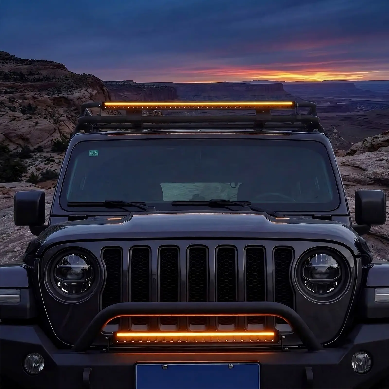 BLUEMOTOR 22 inch LED Light Bar, IP68 Waterproof Off Road Spot Flood Light Bar for Wrangler/Camry/Accord/Ranger/Explorer/ATV