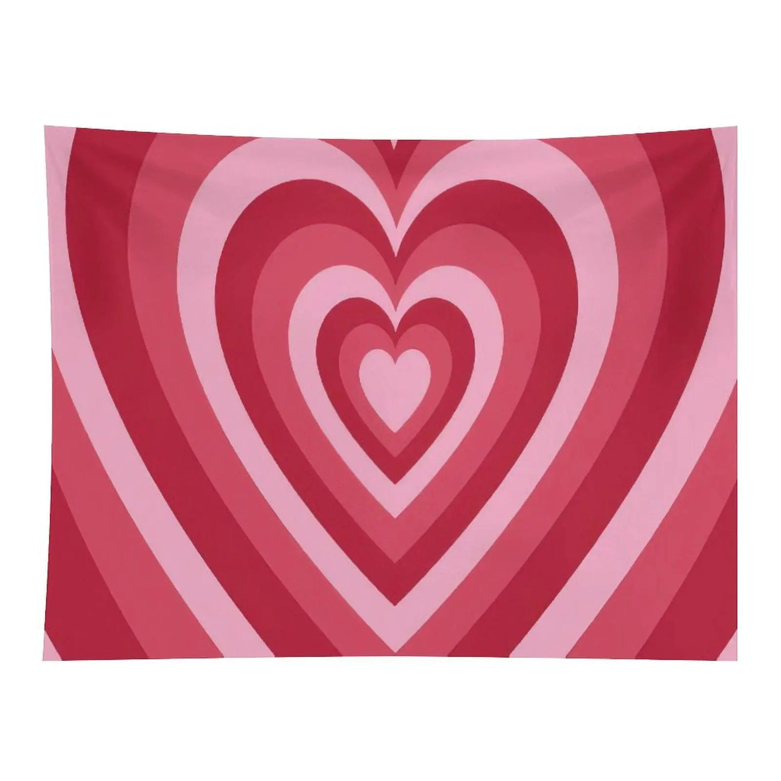 Concentric Red Pink Heart Layered Pattern Wall Tapestry Retro Y2K Aesthetic Valentine Style Background Cloth Modern Simple Room Decor
