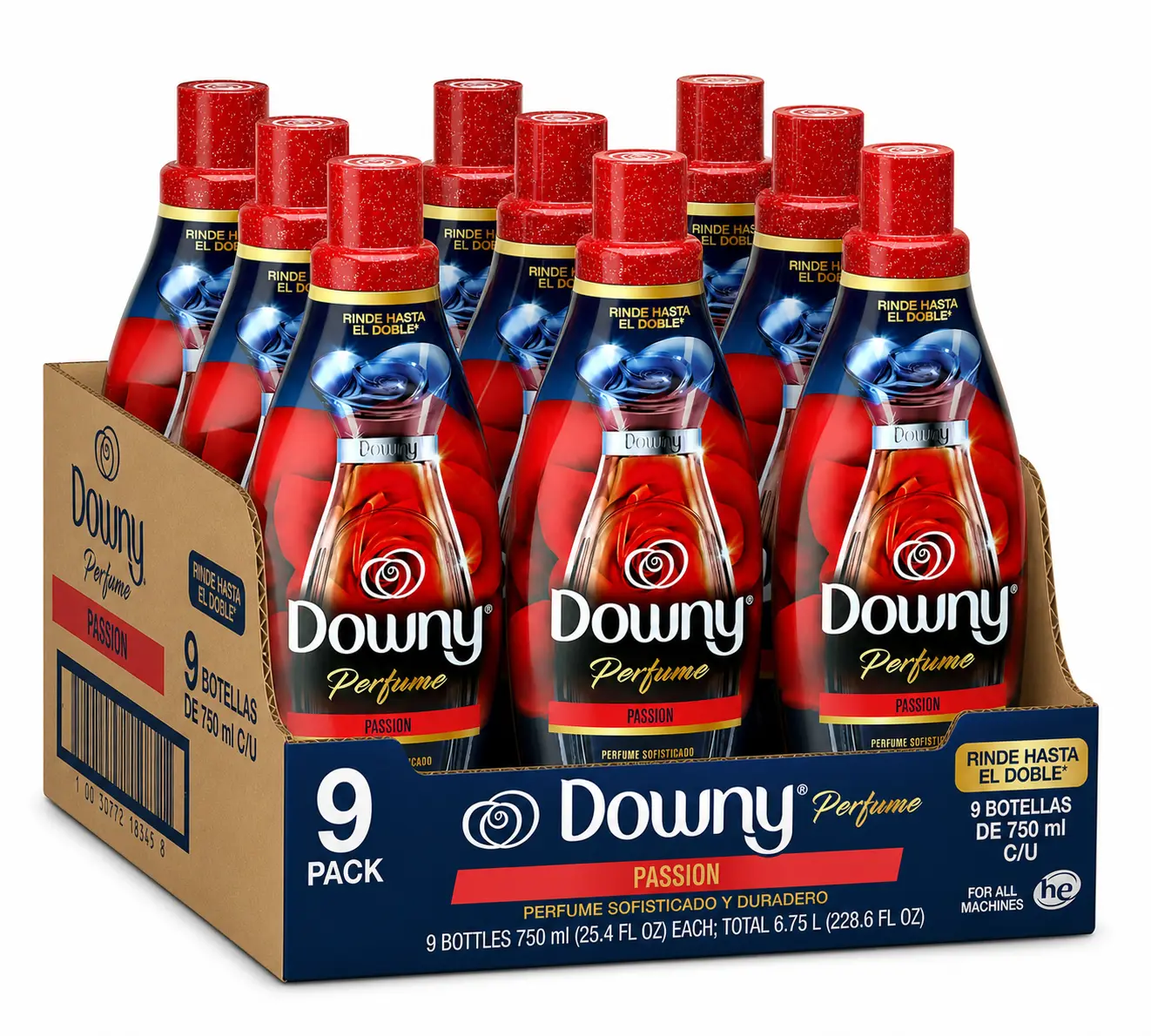 Downy Perfume Collections Fabric Softener Passion 25.4 fl oz, Case of 9