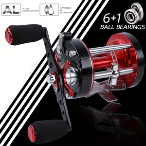 Sougayilang Pro Saltwater Fishing Reel - Ultra-Sturdy Drag, Right-Handed Baitcasting - Durable Trolling Reel with Smooth Level Wind Technology for High-Powered Sea Fishing Adventures