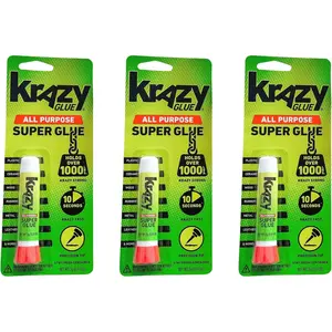 Krazy Glue Elmer's Original Crazy Super Glue All Purpose Instant Repair, 3 Piece
