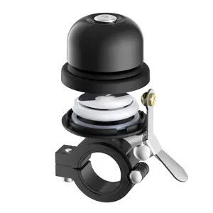 Bicycle Bell for Apple AirTag(with a Tracker), Stouchi AirTag Bike Mount GPS Tracker Waterproof Classic Brass Holder Hides Air Tag Under Bike Bell Anti-Theft 2 Sizes for Choice