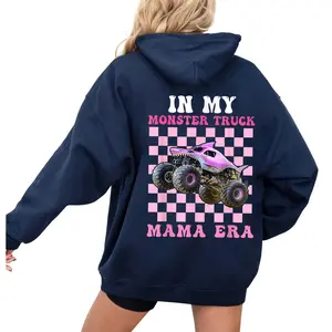 In My Monster Truck Mama Era Hoodie, Monster Truck Are My Jam Graphic Hoodie, Funny Truck Mom Hoodie, Women’s Casual Hoodie, Gift For Monster Truck Fans, Mama Life Shirt
