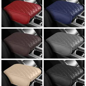 Non-Slip PU Leather Car Armrest Cushion - Universal Fit for Four Seasons - Prevents Rubbing and Provides Comfort