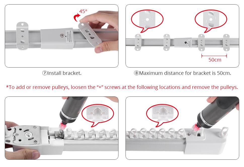 Zemismart Fully Automatic Electric Curtain Sliding Rail Directly Connected to Apple HomeKit for Easy Control and Installation