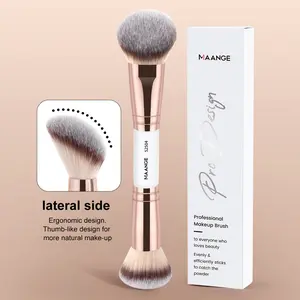 MAANGE 1pc Dual-Ended, Multifunctional Makeup Brush, Cosmetic Brushes, Makeup Blending Brush, Sloping Foundation, Round Head, Concealer Brush for Buffing Liquid, Cream, Powder, Beauty Tool, Makeup Accessories, Travel Brush