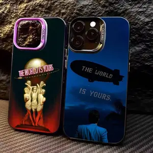 Customized "The World Is Yours" Scarface Silver-Back Cellphone Case - Colorful, Shockproof, Protective Tech Accessory for iPhone 17 Air 16 15 14 13 12 11 Pro Max Plus & Their Plus, Pro, Max Models