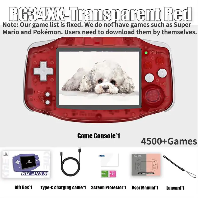RG34XX-Transparent Red+64GB