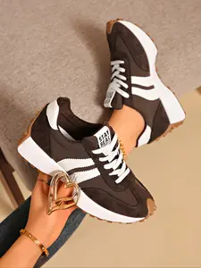 Women's Thick Sole Training Shoes Fall New Soft Bottom Casual Sports Shoes, Fashion Versatile Women's Shoes, Comfortable Walking Sneakers, Trendy Walking Sneaker