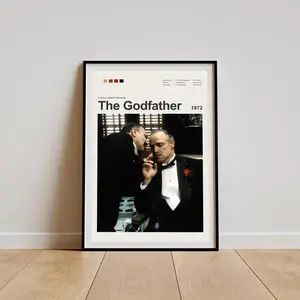 The Godfather Poster, Movie Poster, Living Room Decoration, Film Poster, Minimalist, UnNo Framed 595 Artistic Decor, Wall Photo