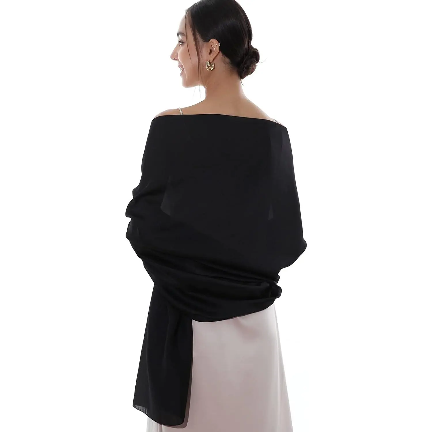 Shawls Wraps for Evening dresses Scarfs for Women Formal Shawl for Wedding  Like Chiffon Shawl - TikTok Shop