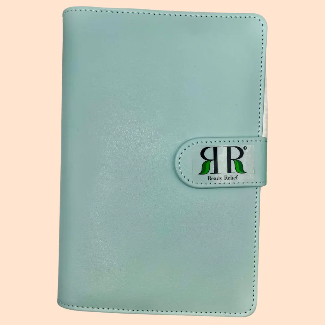 Light Blue Vegan Leather Ready Relief Binder