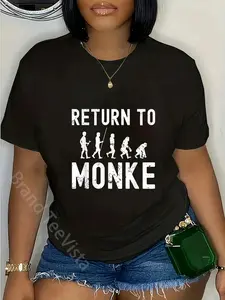 100% Cotton Unisex Return To Monke Meme Reject Modernity Return To Monke Gifts T-Shirt
