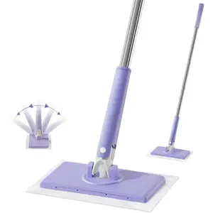 Lazy Automatic Cloth Mop, Bathroom Cleaning, Home Use Multi-Functional Face Towel Mop, Microfiber Cleaning Mop (no Cloth Included)