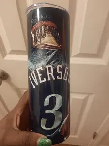 Legendary Icon Series Allen Iverson 20oz Premium Water Bottle Tumbler - The Practice of Greatness, Water Bottles