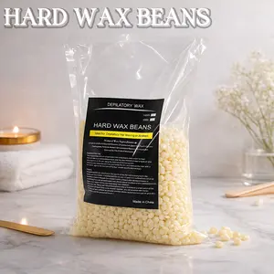 Depilatory Wax Beans, 1000g Multi-Scents Hard Wax Beans, Full Body Use, Large Capacity Bag, Requires Heating Device, Gentle Non-Irritating