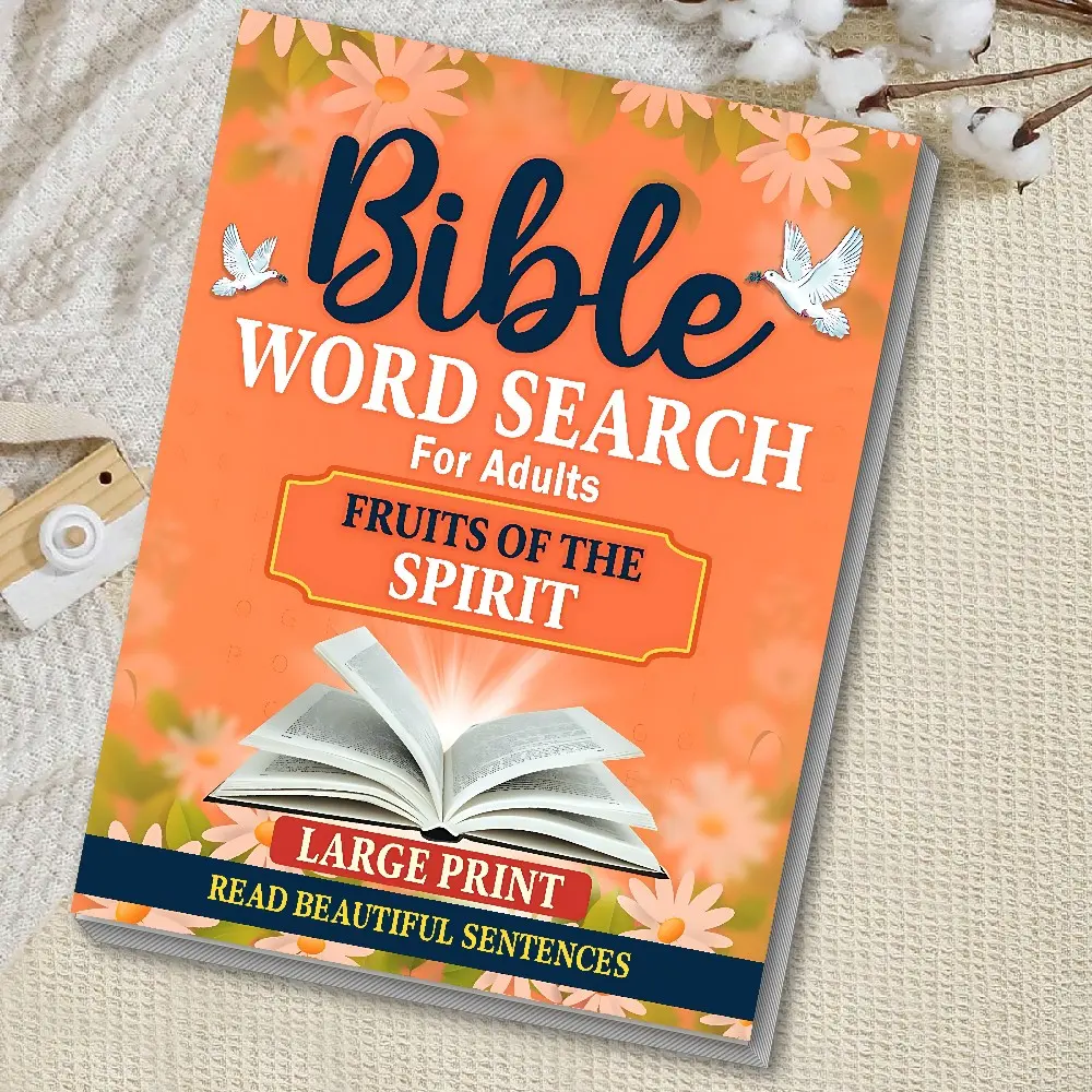 Bible Word Search Puzzle, Fruits of the Spirit Theme, Large Print Design, Ideal for Devotional Time, Perfect Gift for Bible Lovers, Puzzle Game