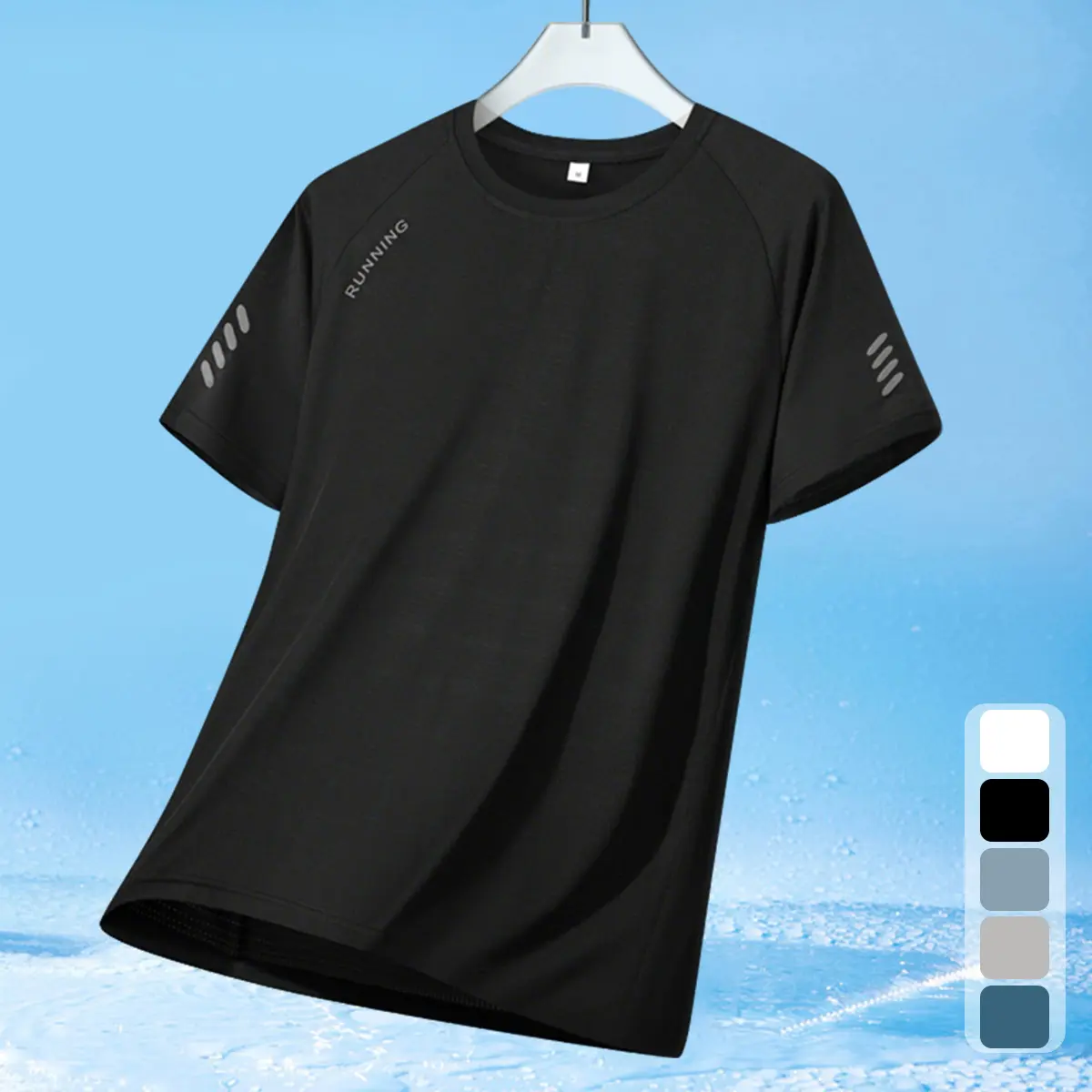 Men's Quick Dry Short Sleeve Tee with Text Print – Moisture Wicking Athletic Shirt, Lightweight Breathable Graphic Slogan T-Shirt for Gym, Running, Training & Casual Wear